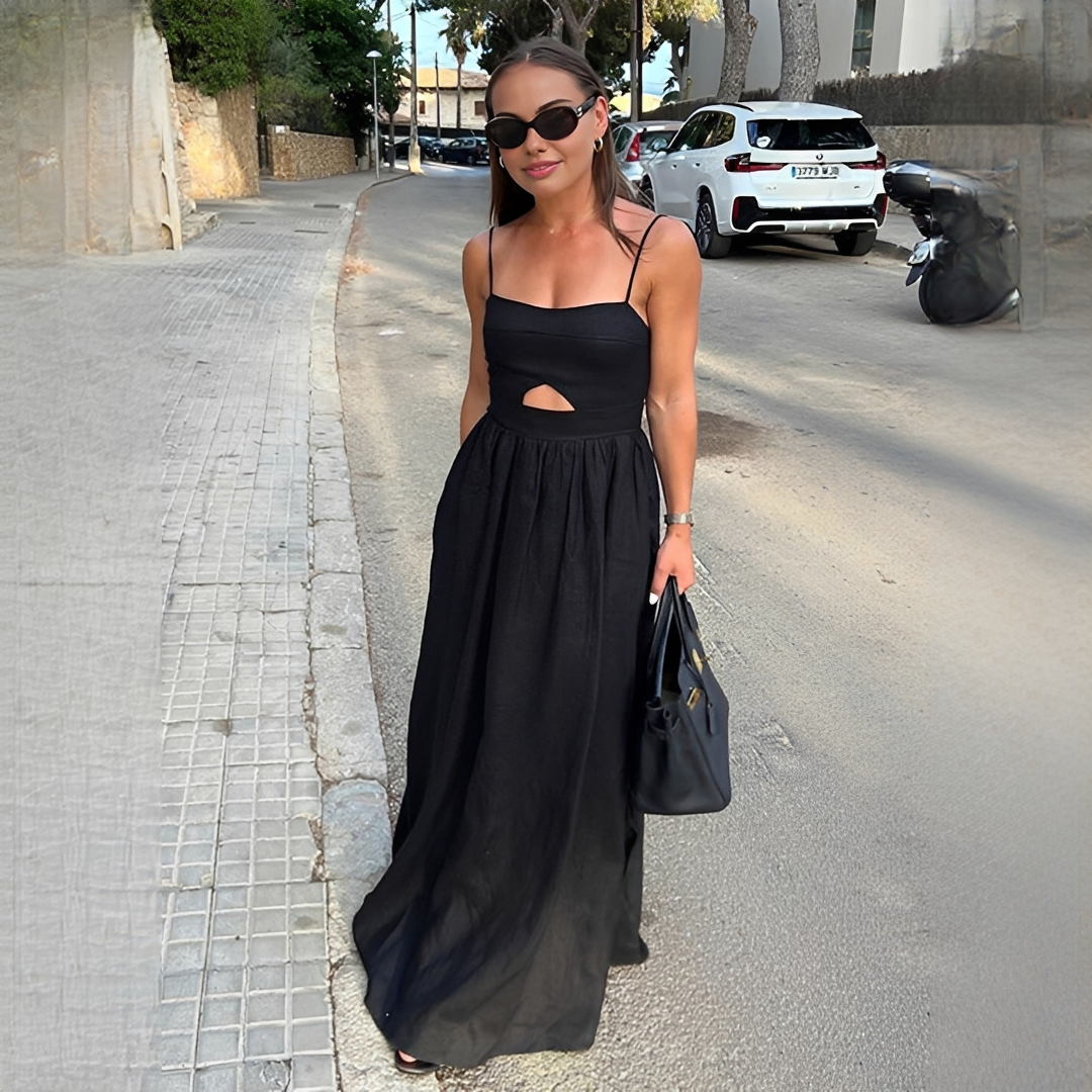 Meadel - Elegantes ärmelloses Maxi-Kleid