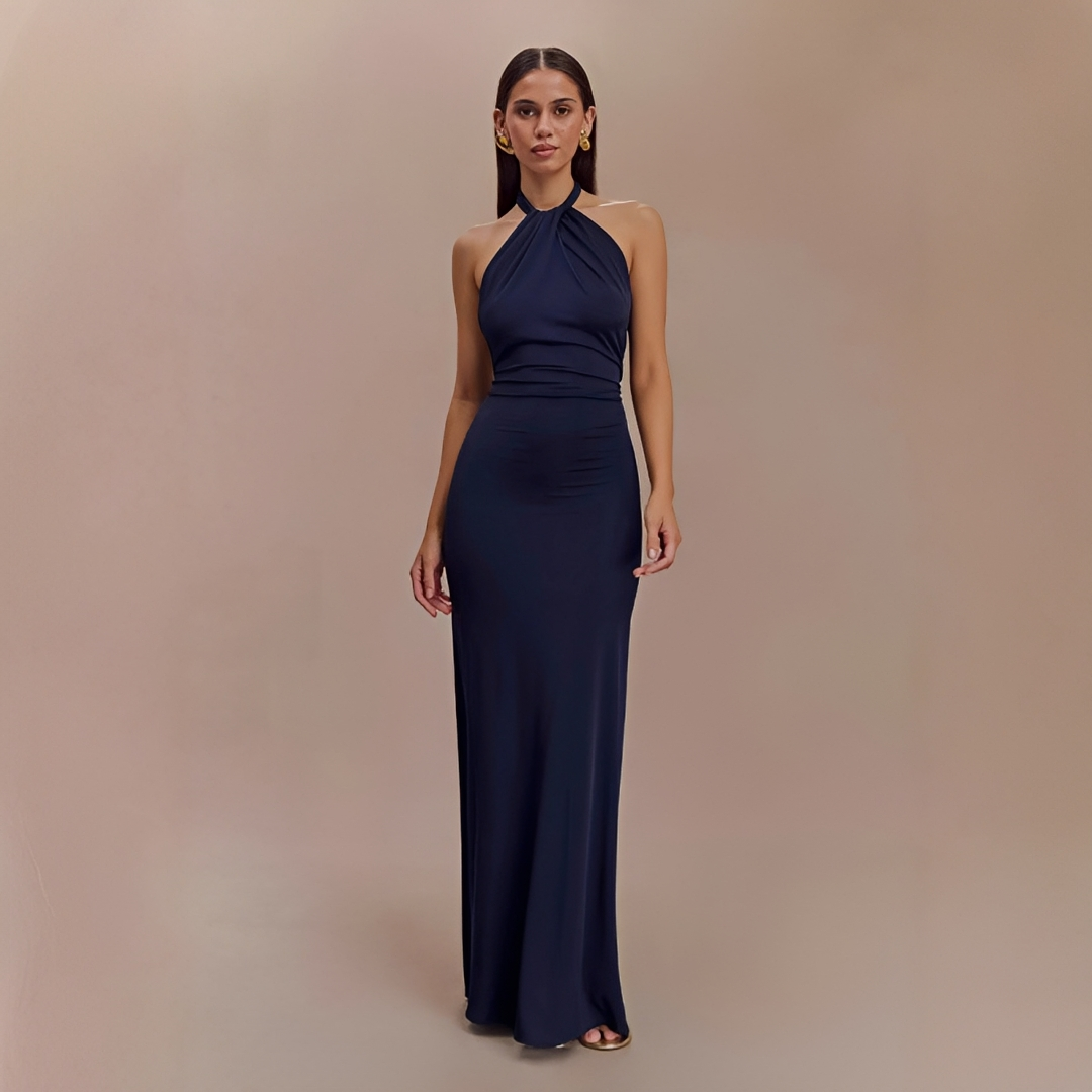 Mabel - Stilvolles rückenfreies Maxikleid
