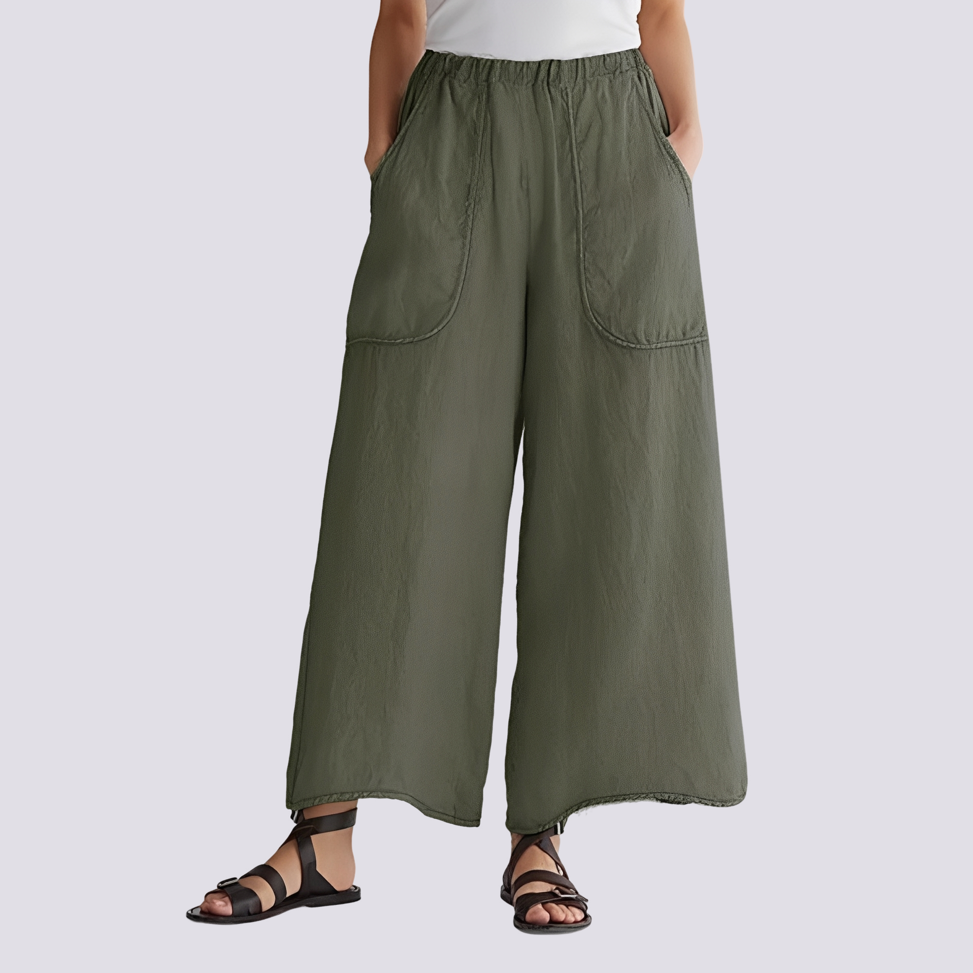 Angela - Komfortable Damenhose mit weitem Bein