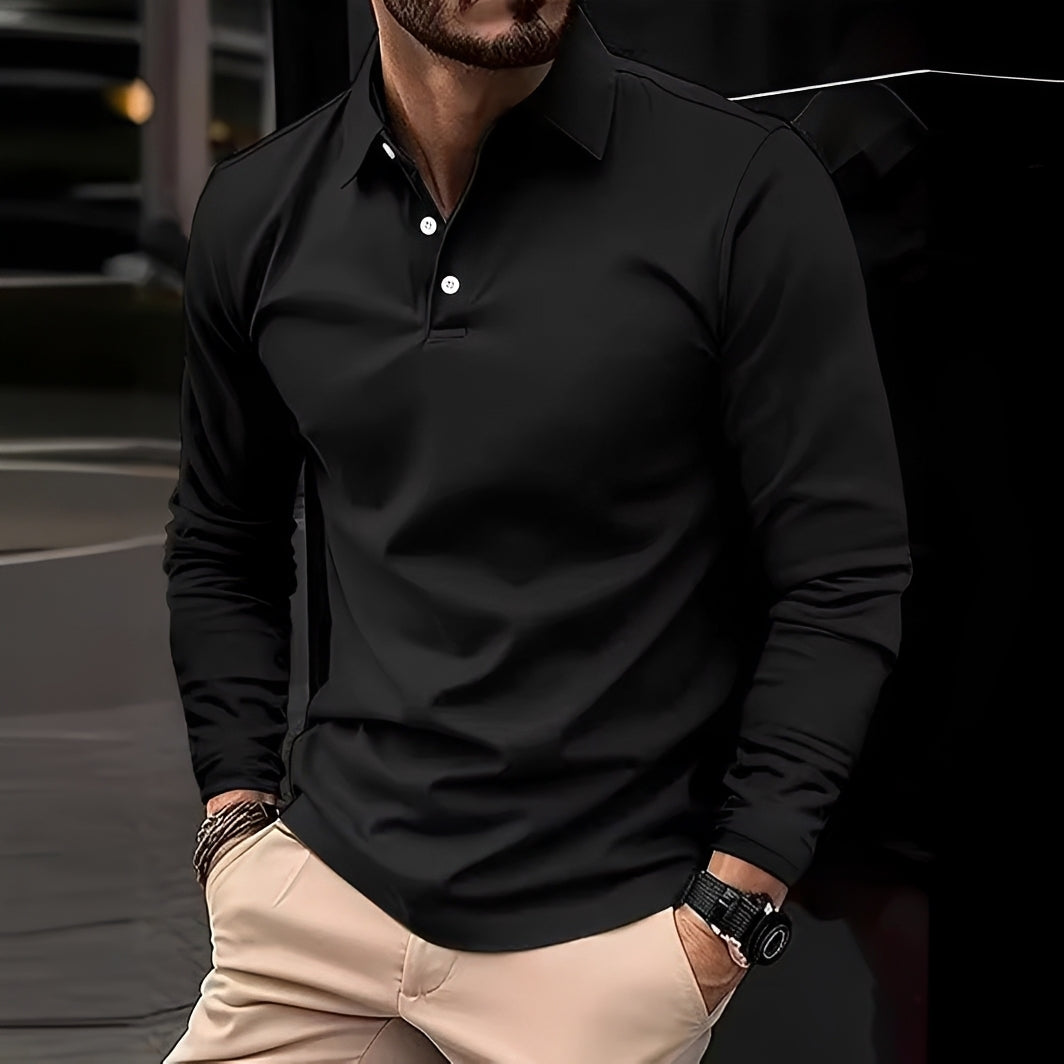 Conner – Herren-Poloshirt mit langen Ärmeln – Bequem & leger