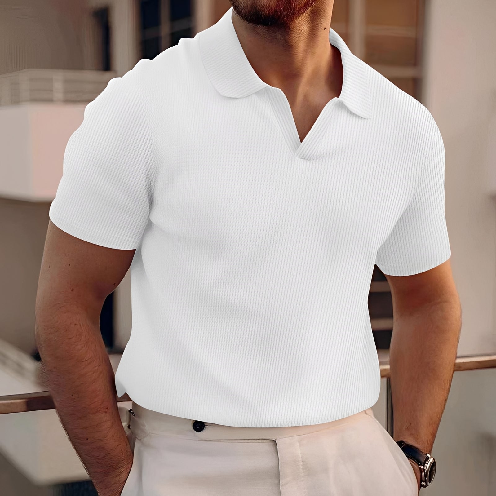 Holden - Kurzarm-Poloshirt im schlichten Design