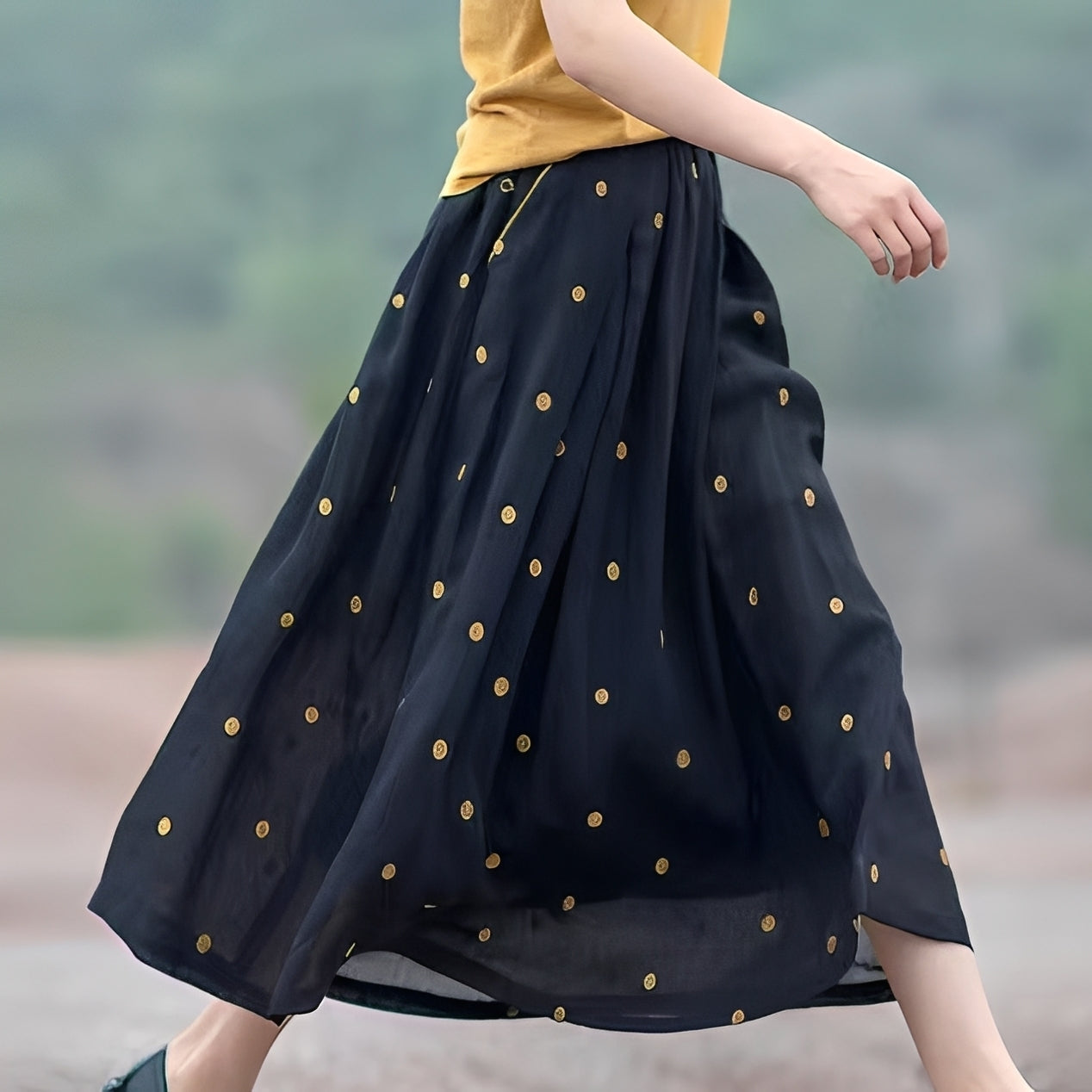 Thea - Komfortabler Damenrock mit Polka-Dots