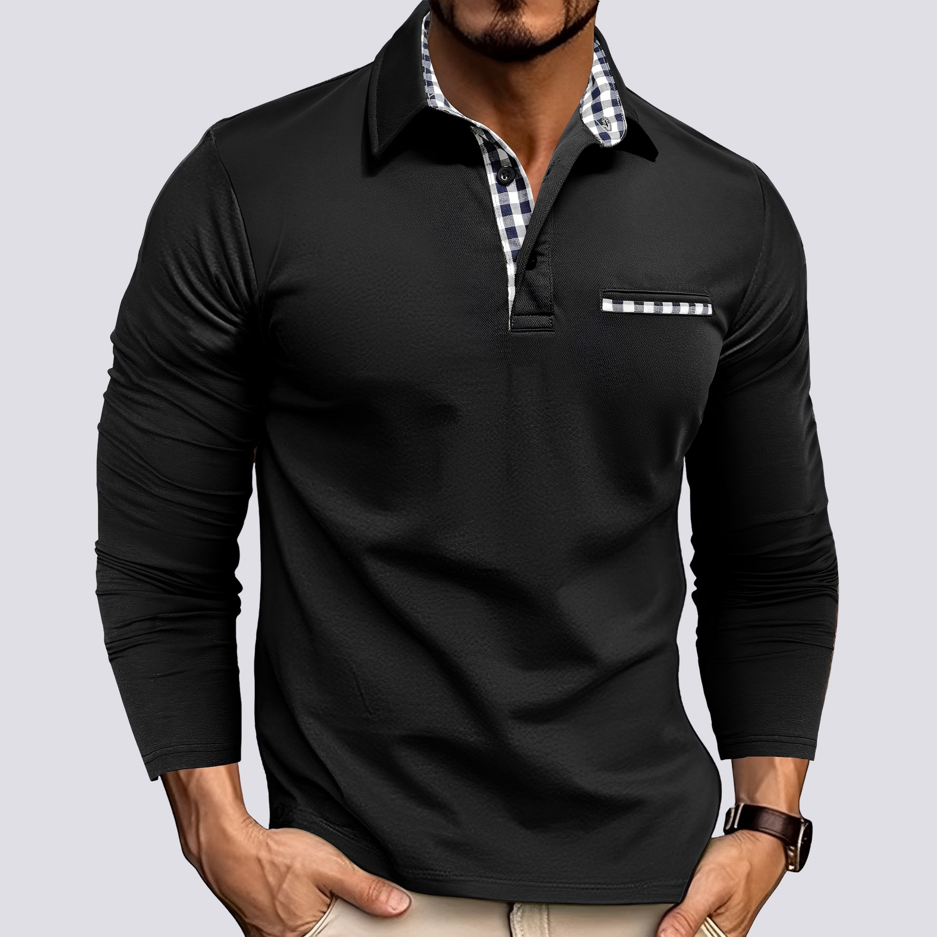 Mark – Poloshirt für Herren – Lässiges Langarmshirt