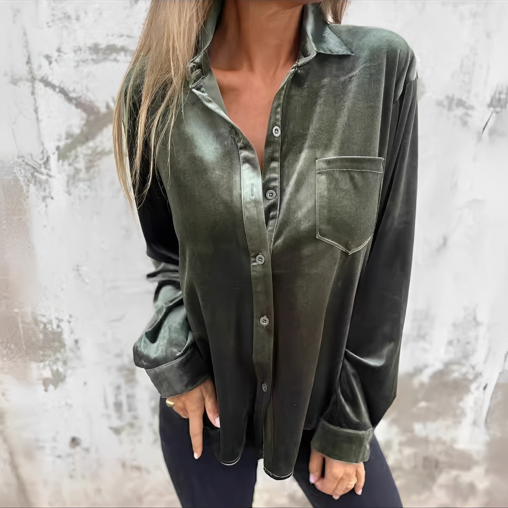 Jessie - Langärmelige Bluse mit Knöpfen