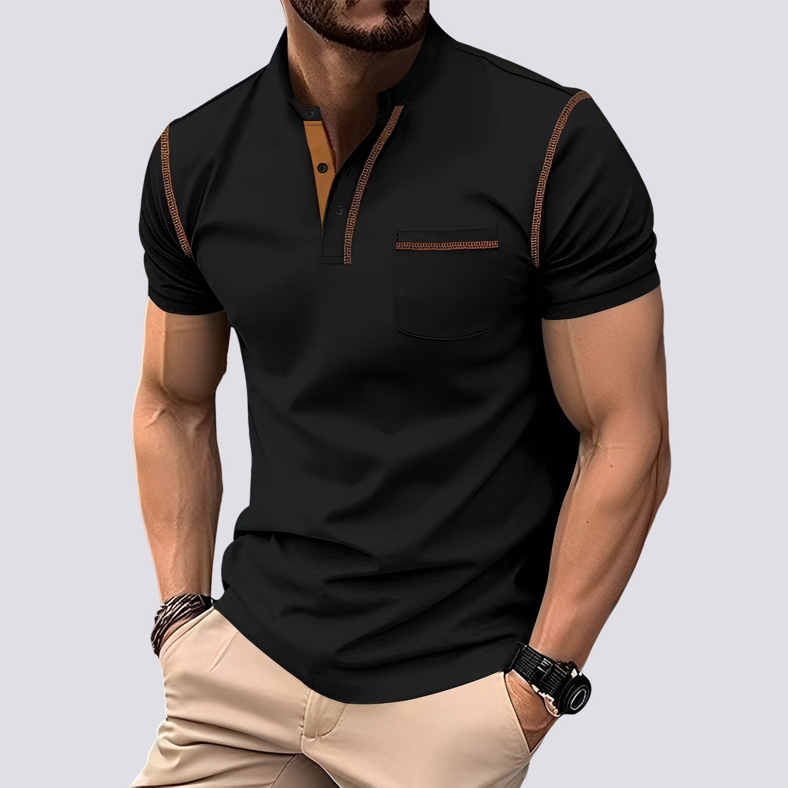Stefan - Schickes, luftdurchlässiges Poloshirt für Männer