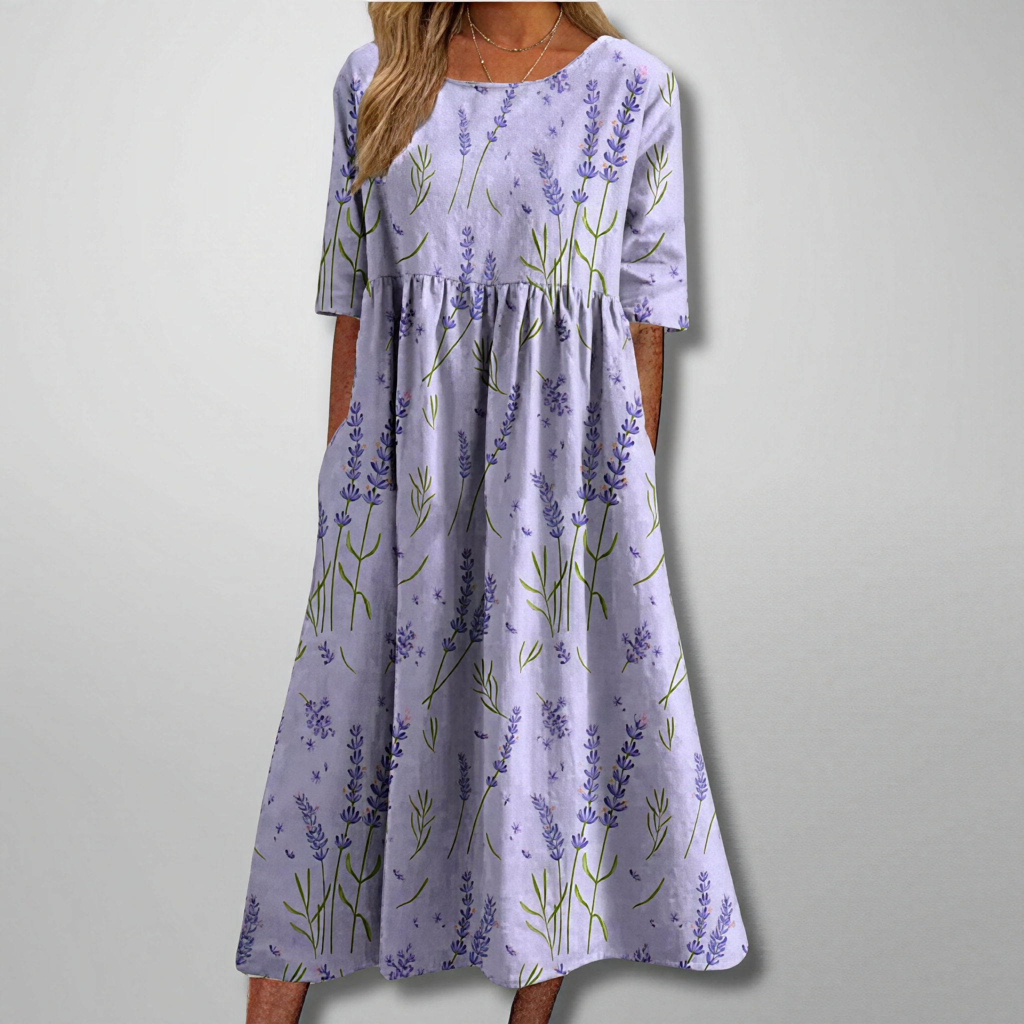 Gail – Blumen Damen Maxikleid