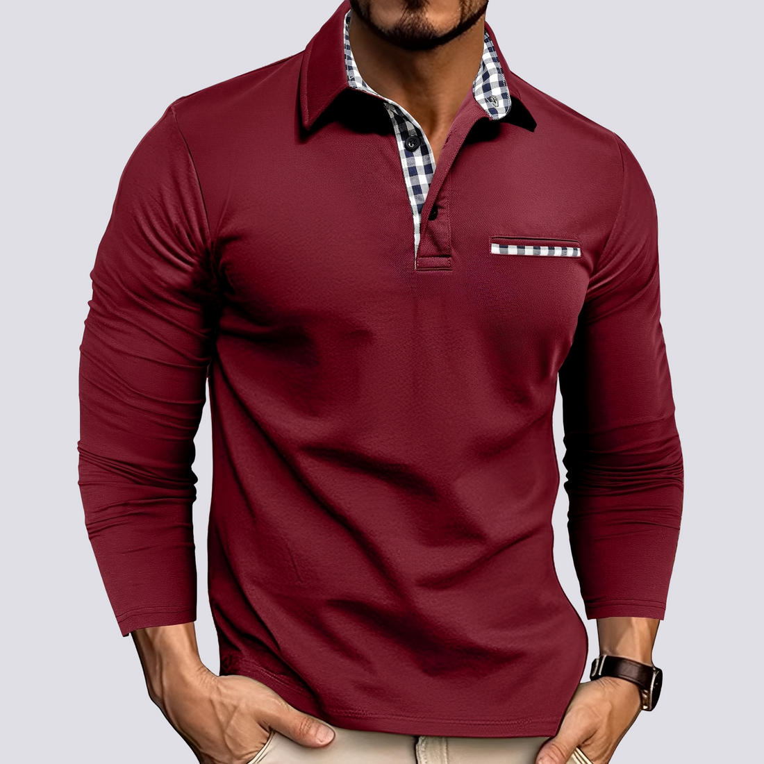 Mark – Poloshirt für Herren – Lässiges Langarmshirt