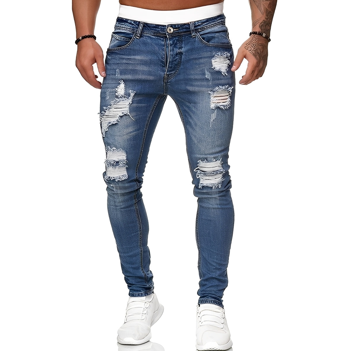 Annie - Herren-Skinny-Jeans mit trendigen Rissen
