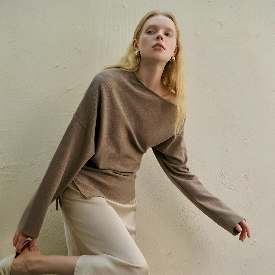 Gellie - Trendiges asymmetrisches Hals-Top