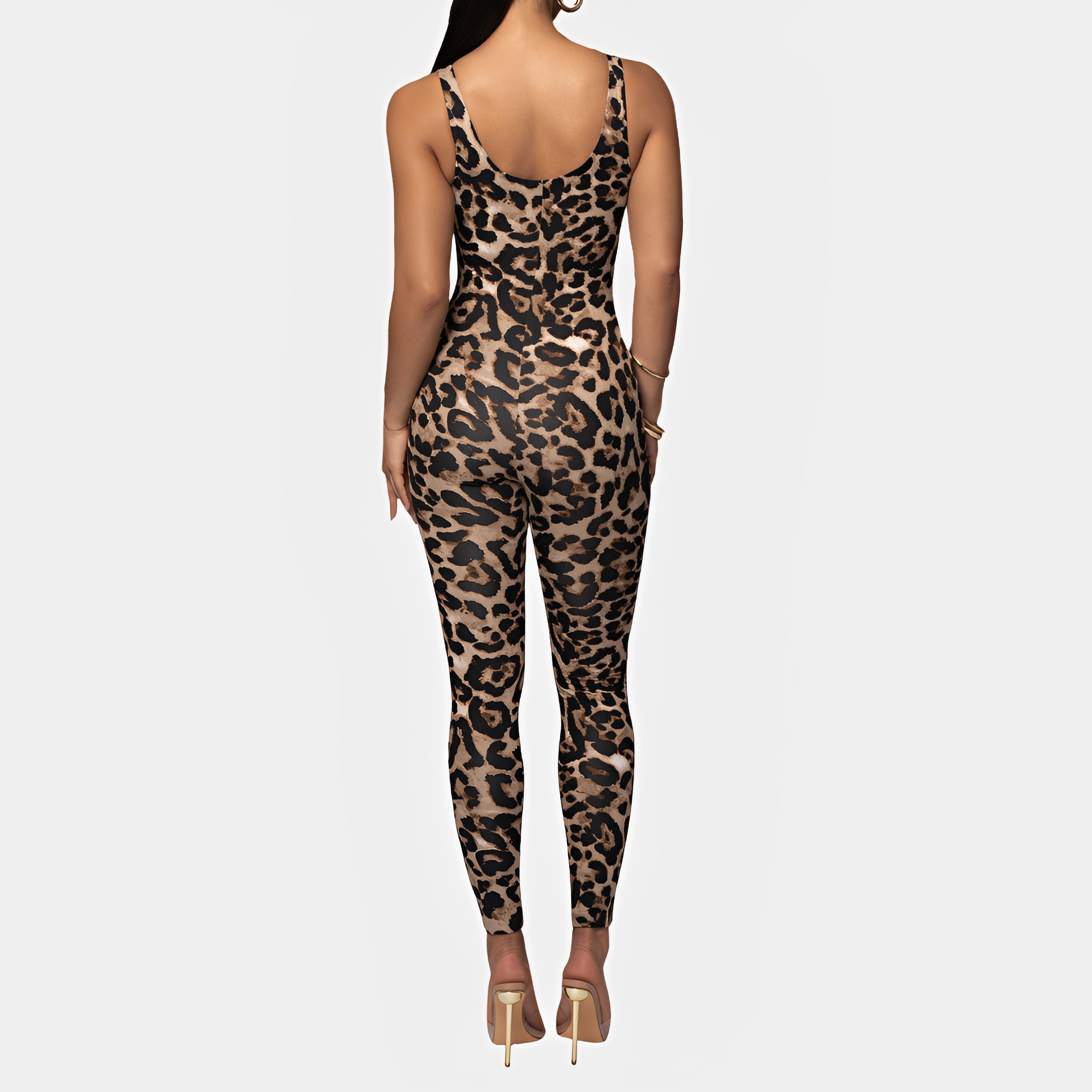 Elaine - Eleganter Bedruckter Bodycon-Jumpsuit