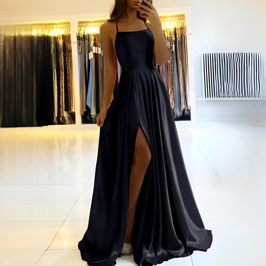 Shamcy - Schickes Maxi-Kleid mit Schlitz