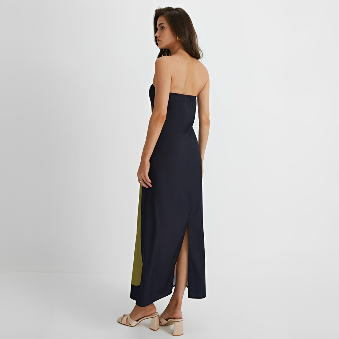 Delaney - Stilvolles Kleid mit Blumenprint und Tube-Top