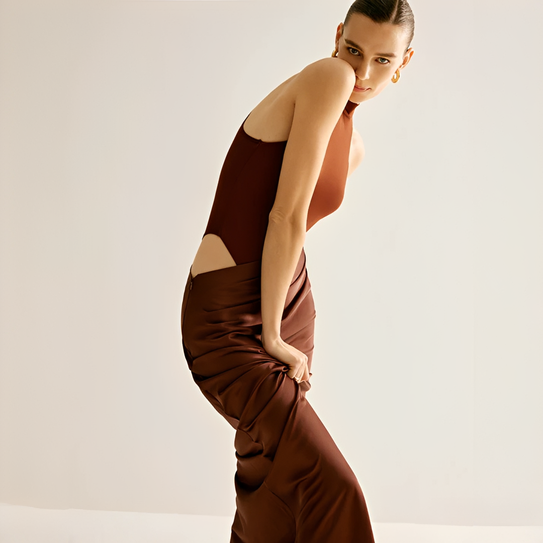 Shyanne - Modisches Schmales Maxikleid