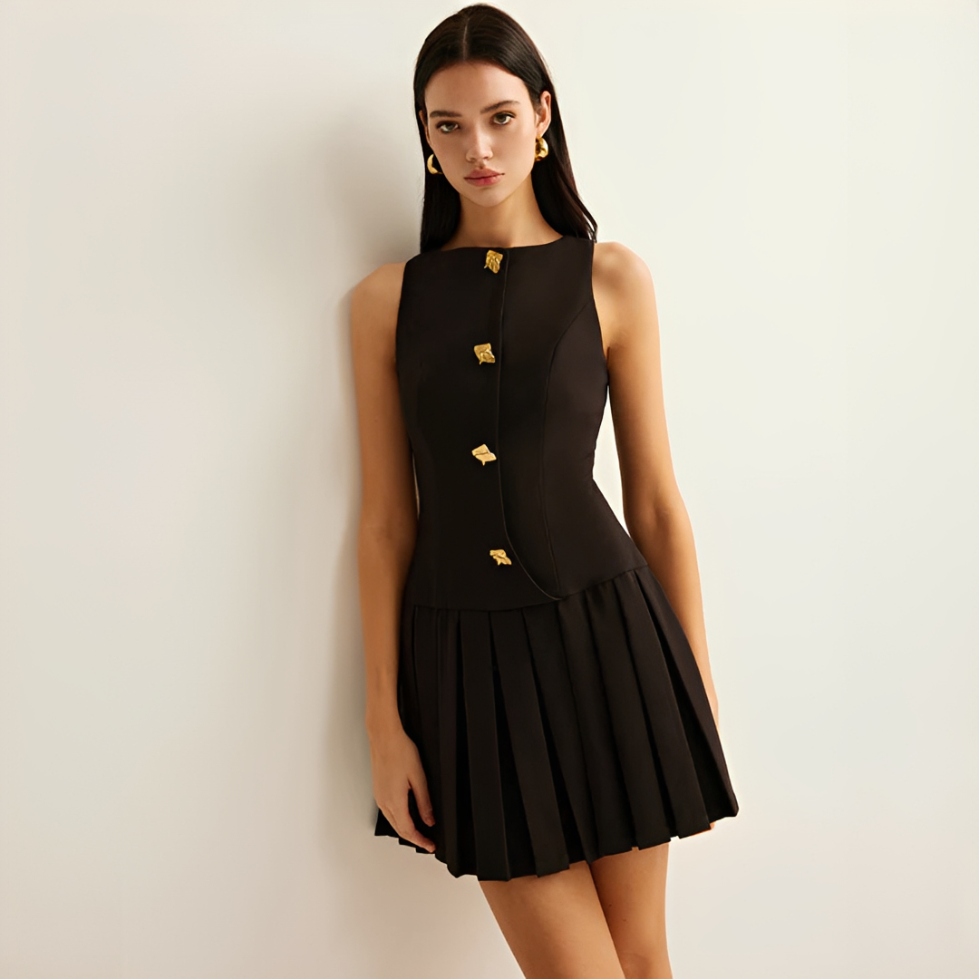 Valery - Elegant gefaltetes Minikleid