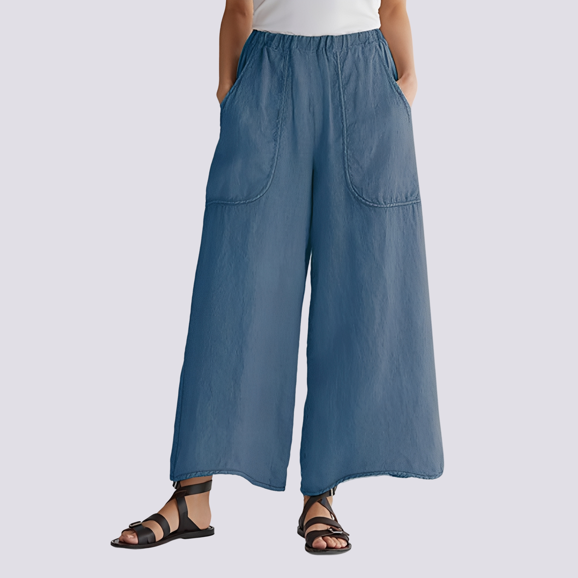 Angela - Komfortable Damenhose mit weitem Bein