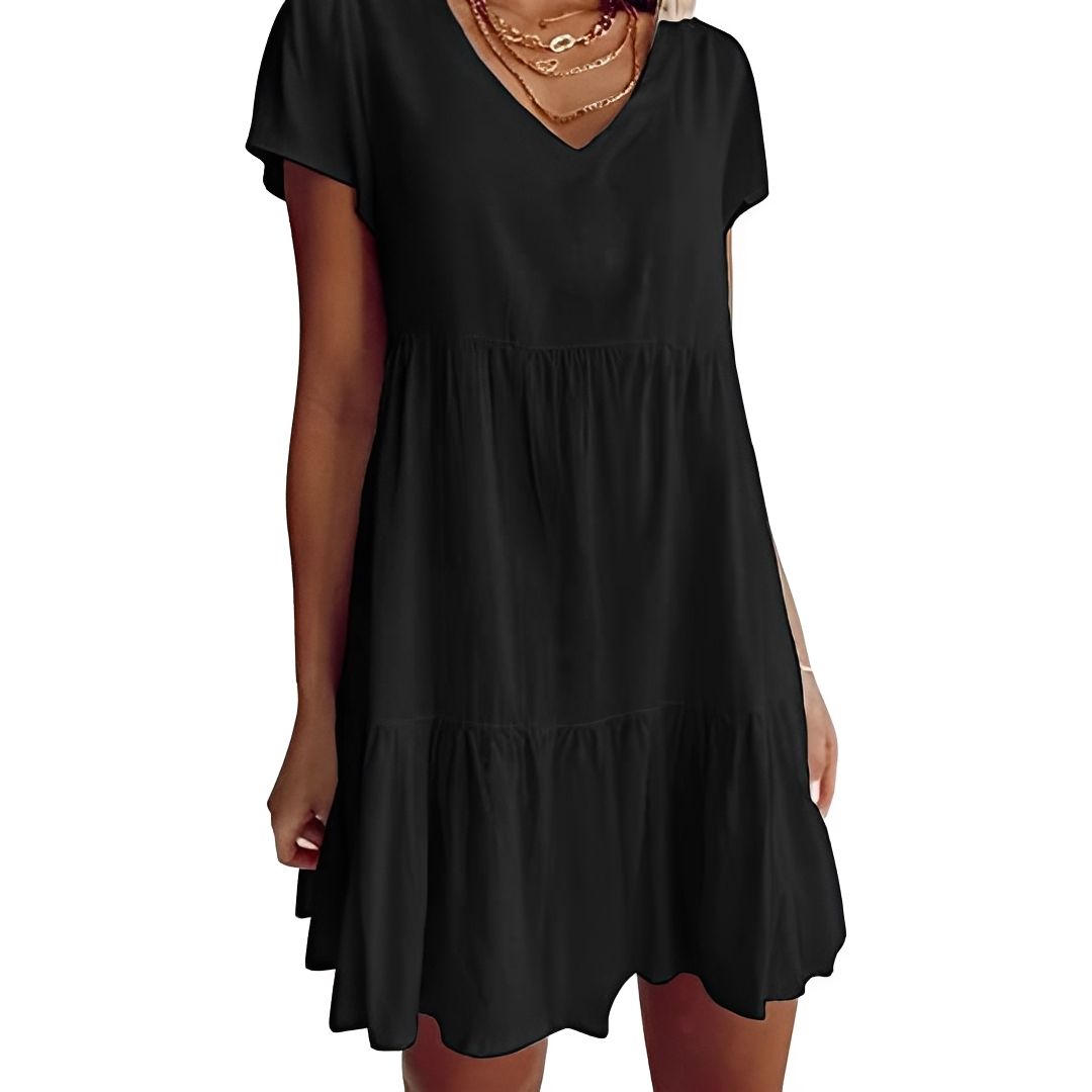 Judith - Lässiges, Weit geschnittenes Kurzkleid