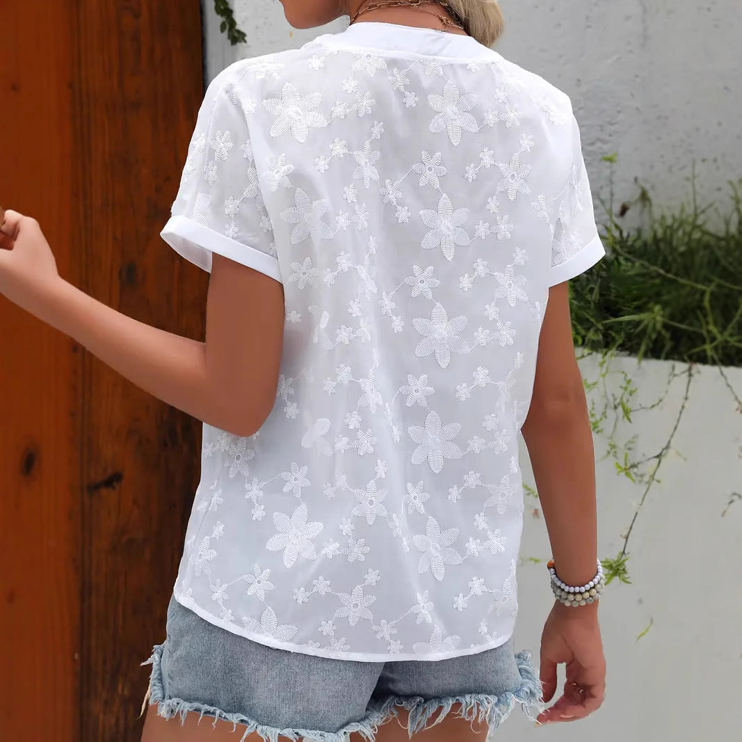 Rosalie - Elegante Blumenbluse