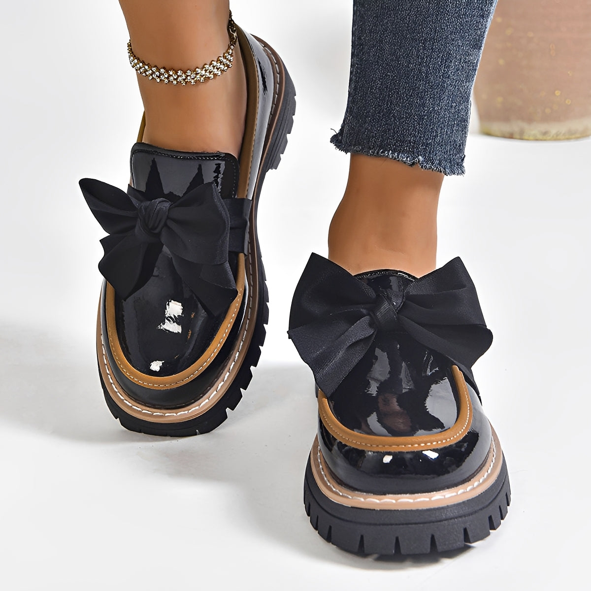 Miley - Stilvolle Loafer mit Schleifendetail