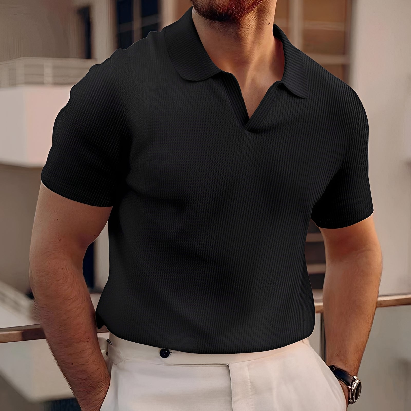 Holden - Kurzarm-Poloshirt im schlichten Design