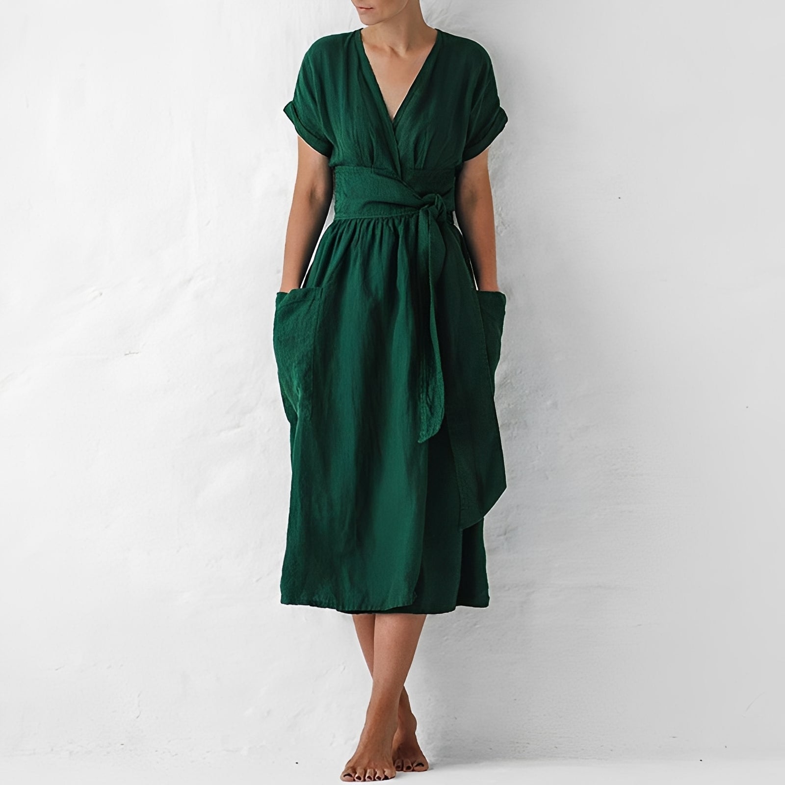 Sasha - Komfortables Wickelkleid mit Taschen