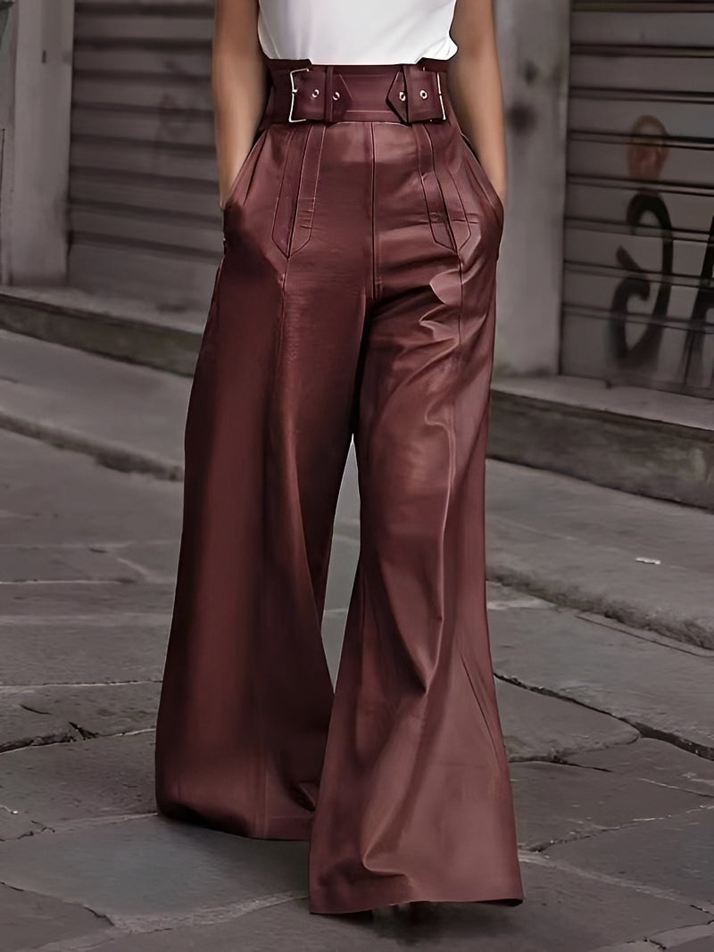 Cathy - Elegante, Hoch taillierte Weite Hose