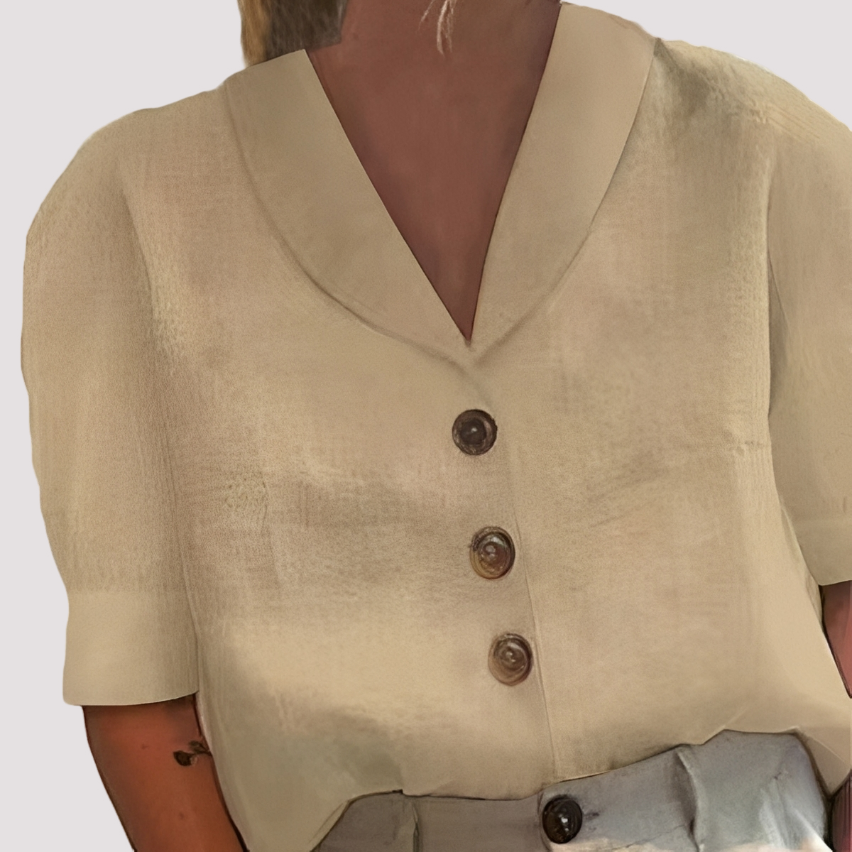 Mariyah - Trendige Bluse mit V-Ausschnitt