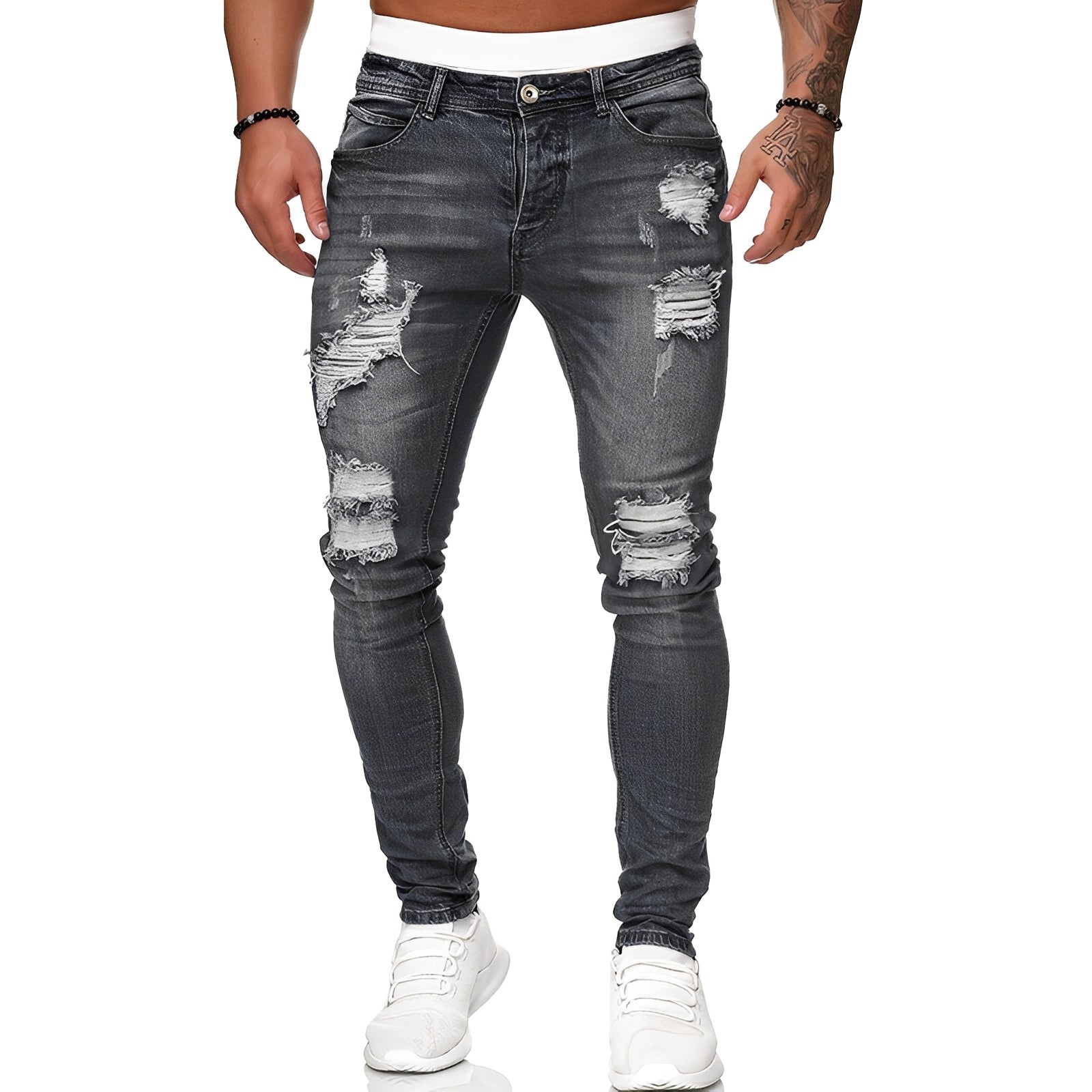 Annie - Herren-Skinny-Jeans mit trendigen Rissen
