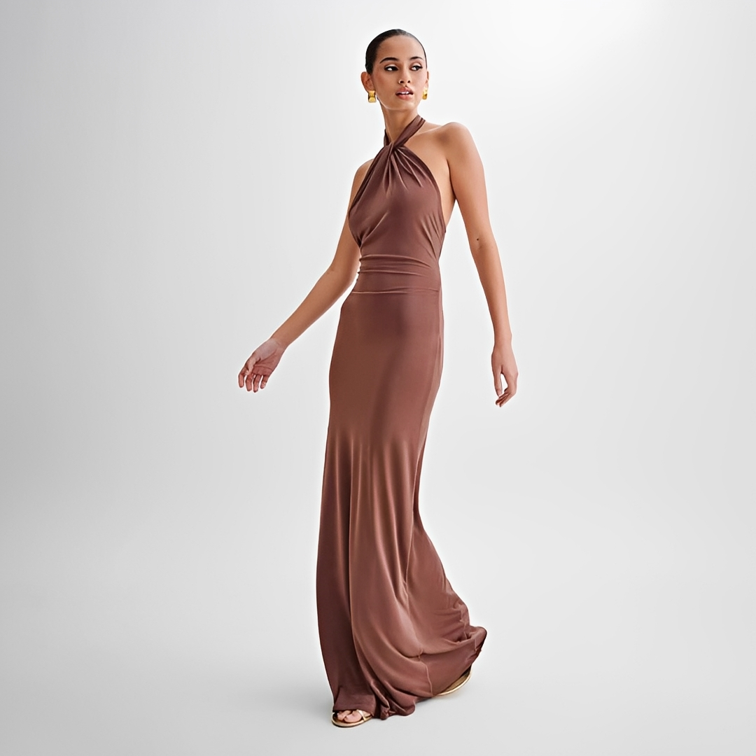 Mabel - Stilvolles rückenfreies Maxikleid