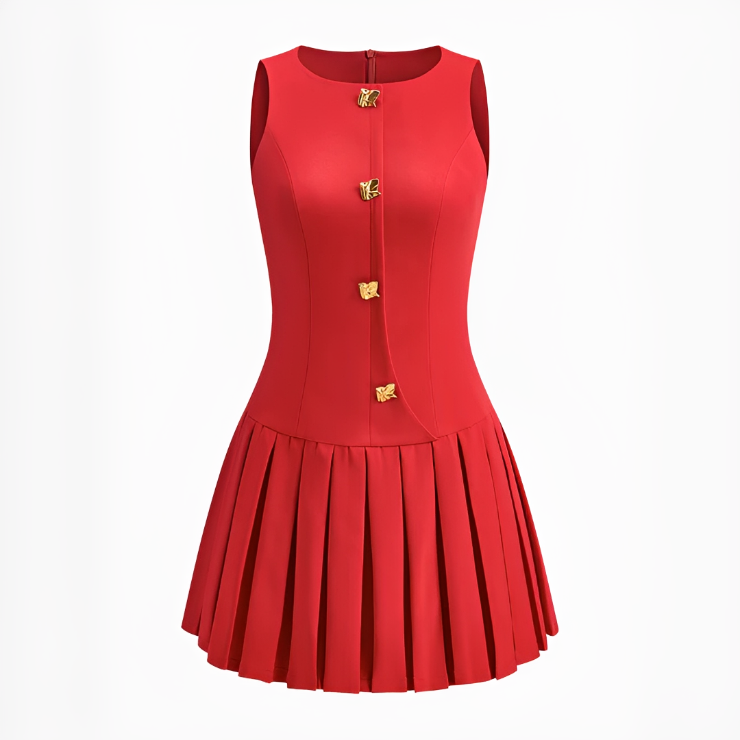 Valery - Elegant gefaltetes Minikleid