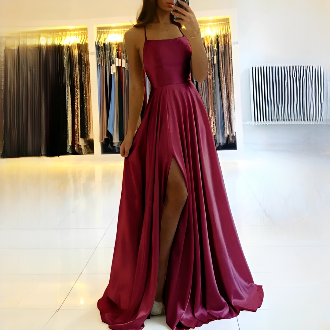 Shamcy - Schickes Maxi-Kleid mit Schlitz