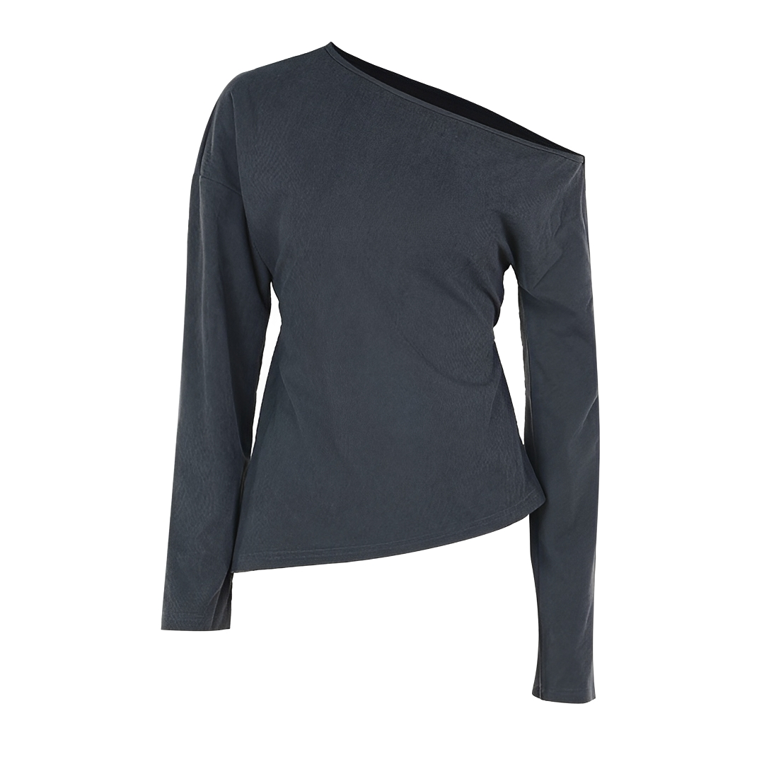 Gellie - Trendiges asymmetrisches Hals-Top