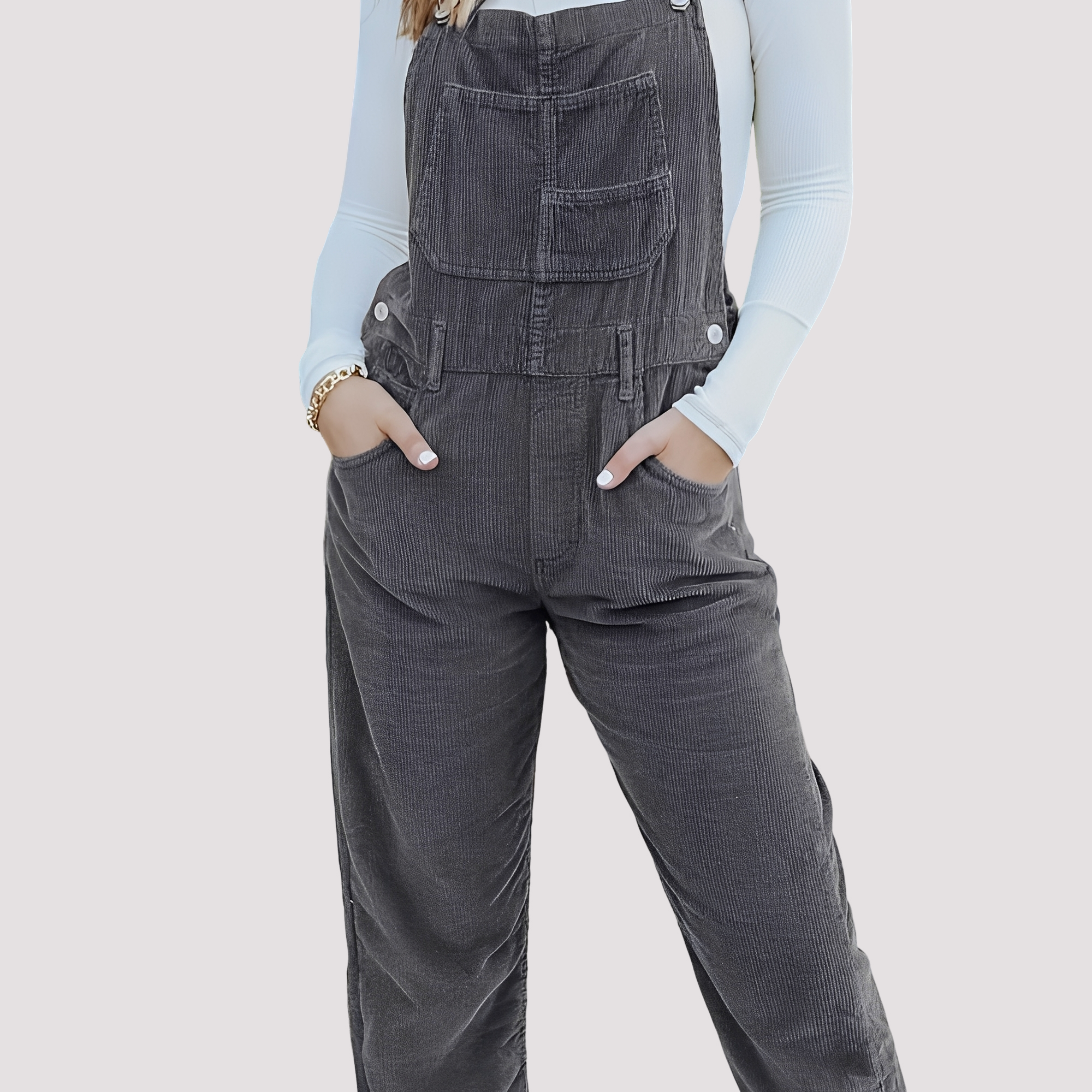 Sophie - Bequemer, weit geschnittener Jeans-Jumpsuit für Damen