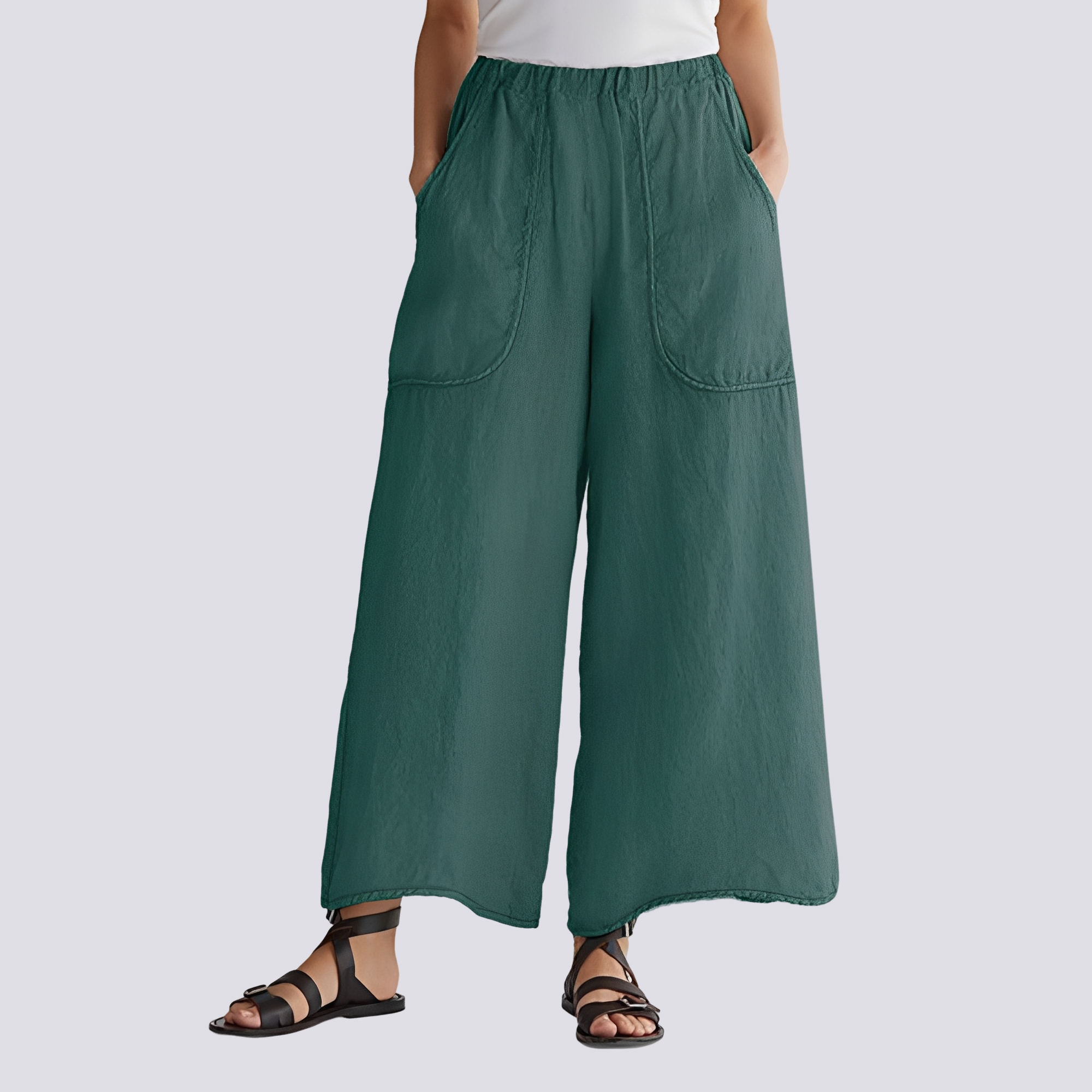 Angela - Komfortable Damenhose mit weitem Bein