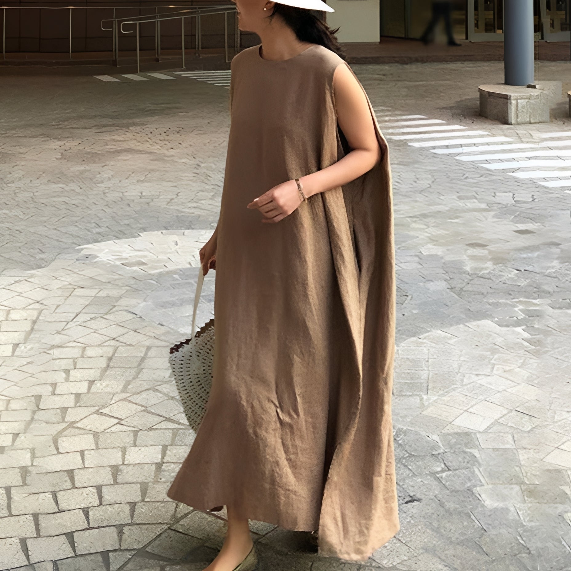 Carly - Luftiges, ärmelloses Plisseekleid für Damen