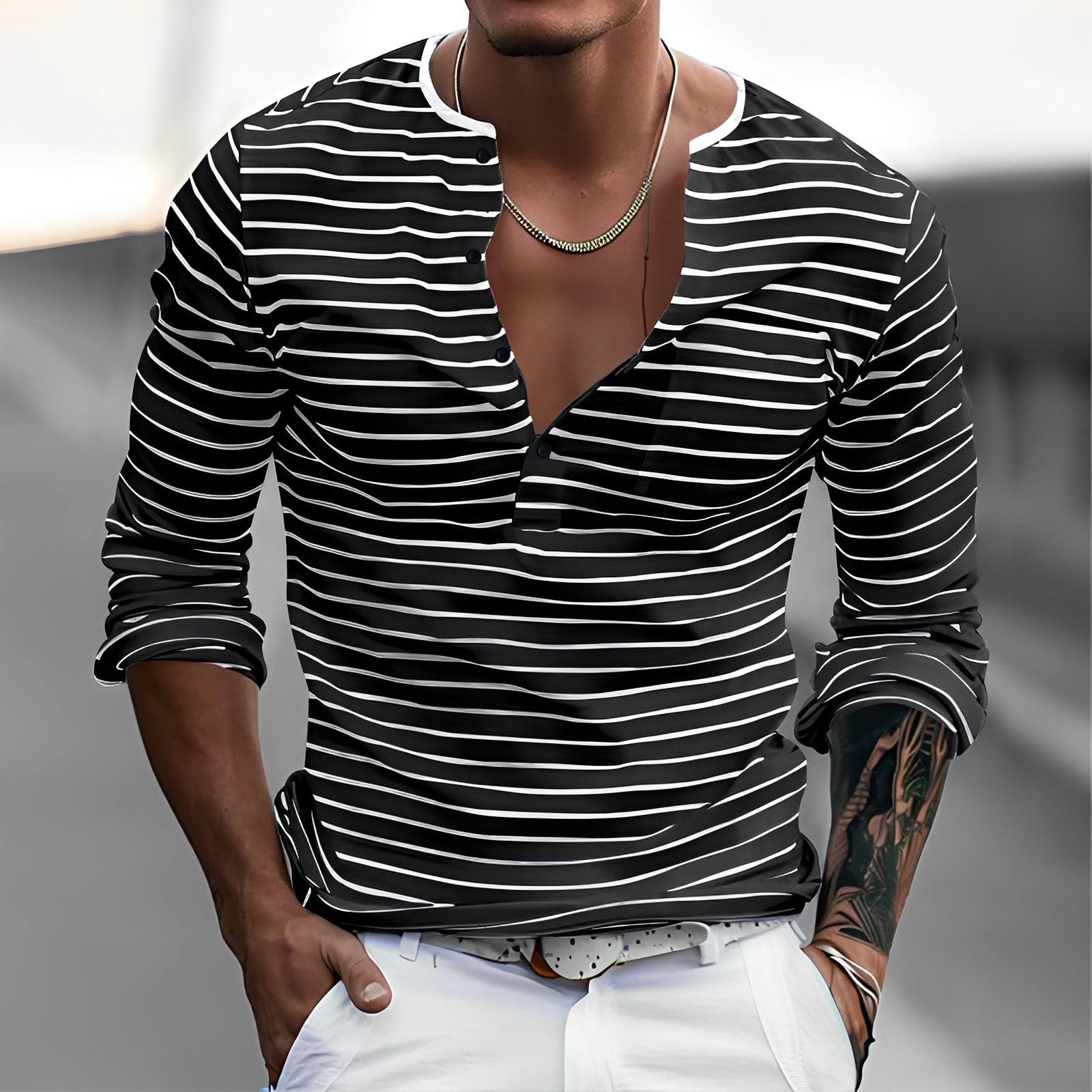 Thomson - Elegantes Langarmshirt mit Streifen