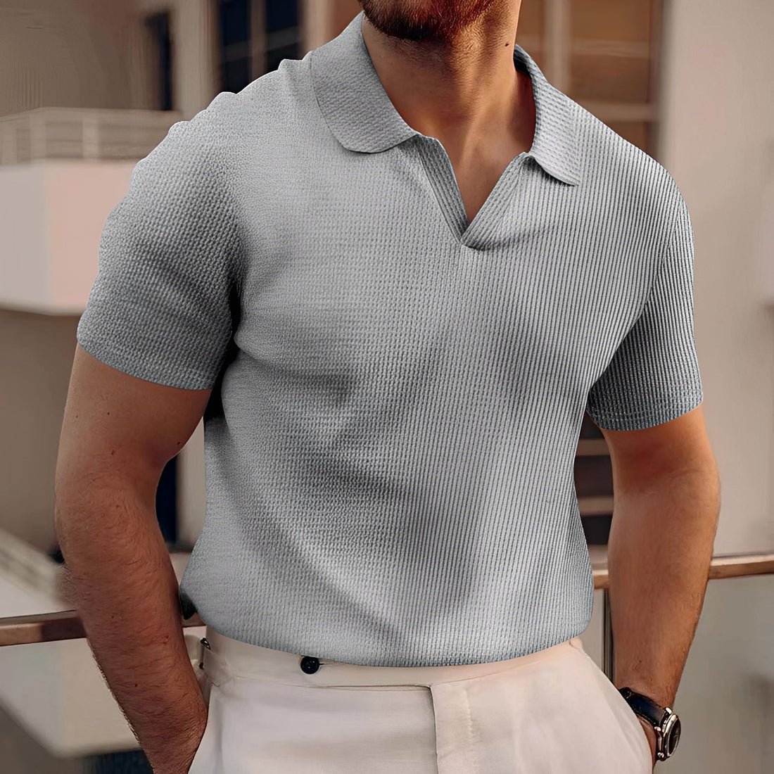 Holden - Kurzarm-Poloshirt im schlichten Design
