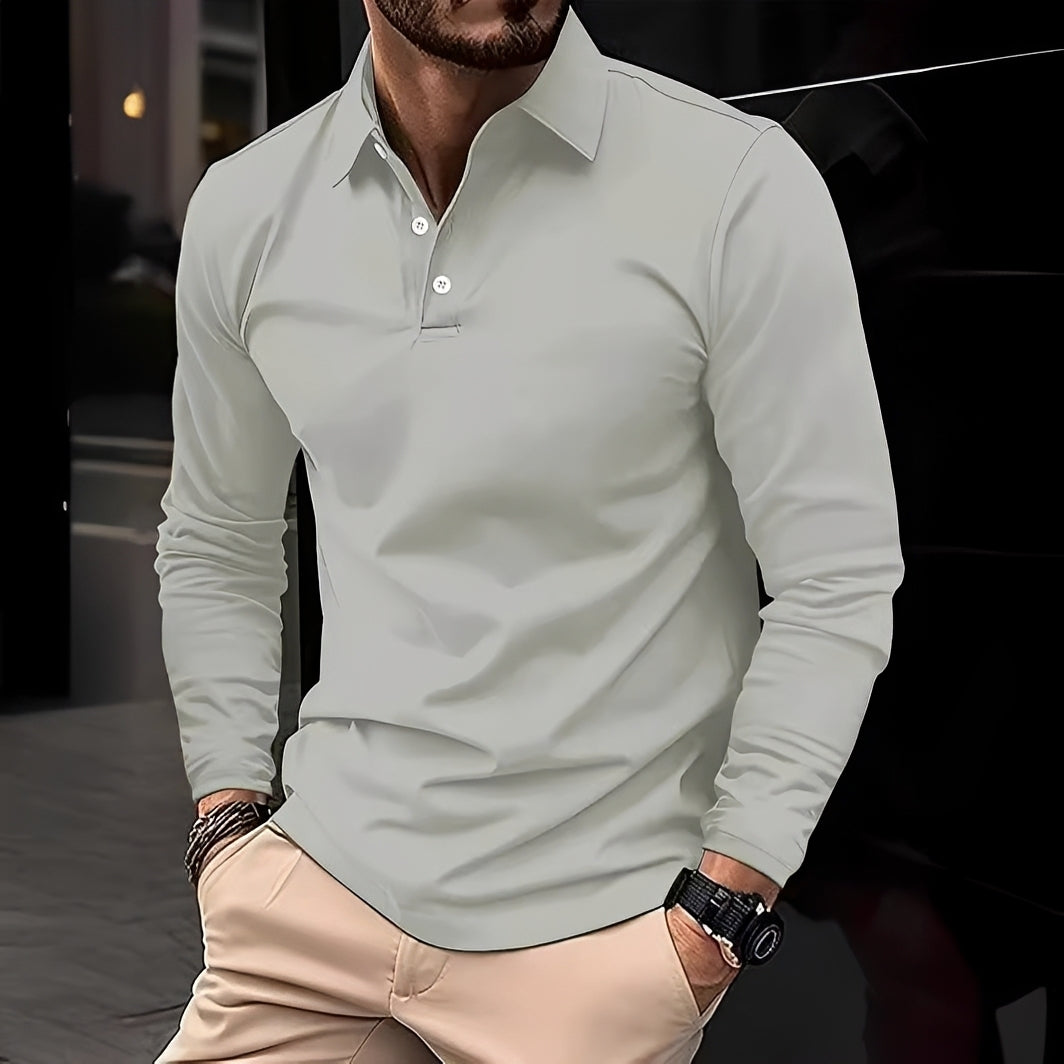 Conner – Herren-Poloshirt mit langen Ärmeln – Bequem & leger