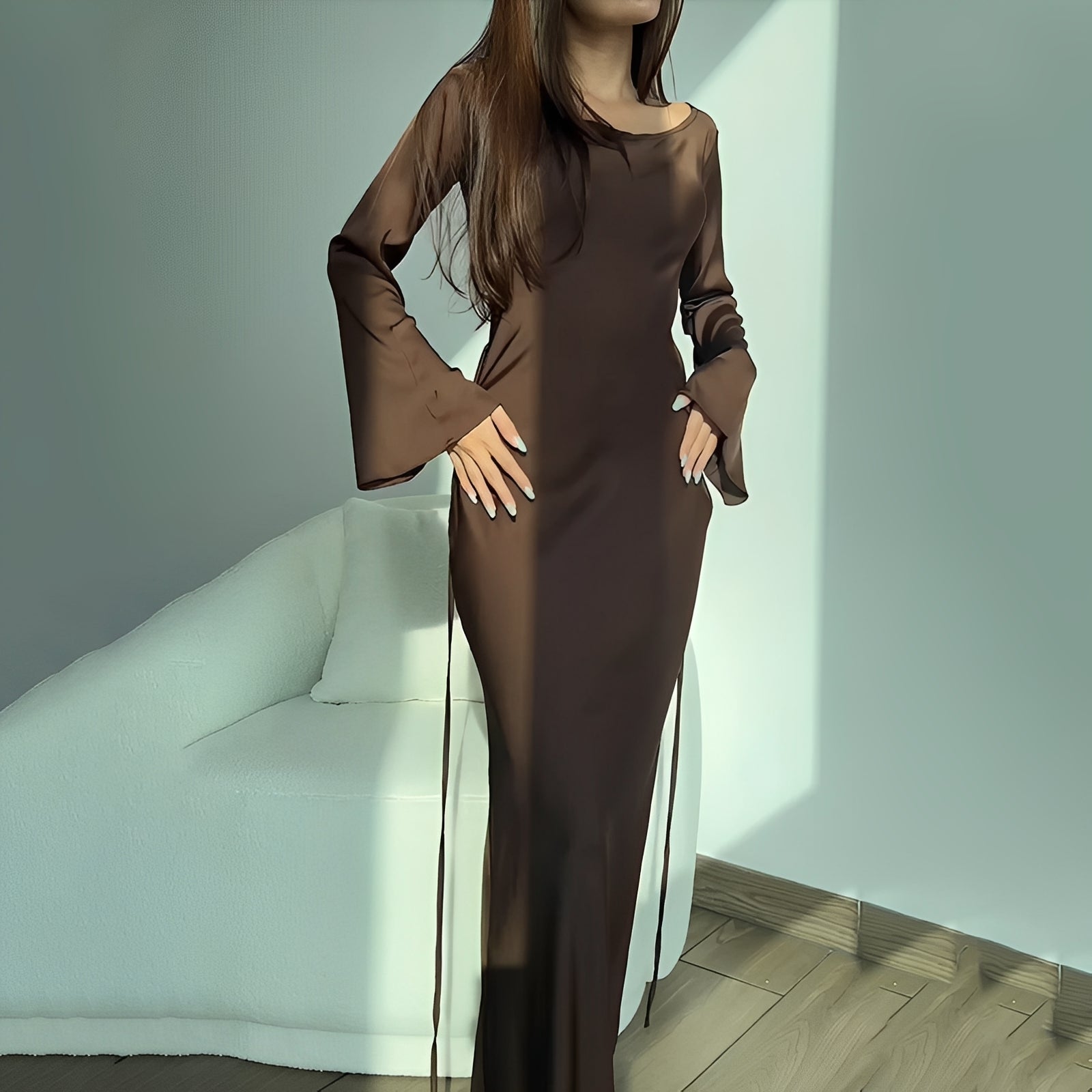 Anisa - Edles Damen-Langarmkleid