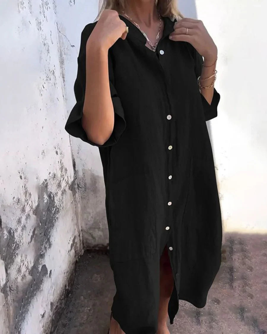 Valerie – Entspanntes Damen Hemdblusenkleid
