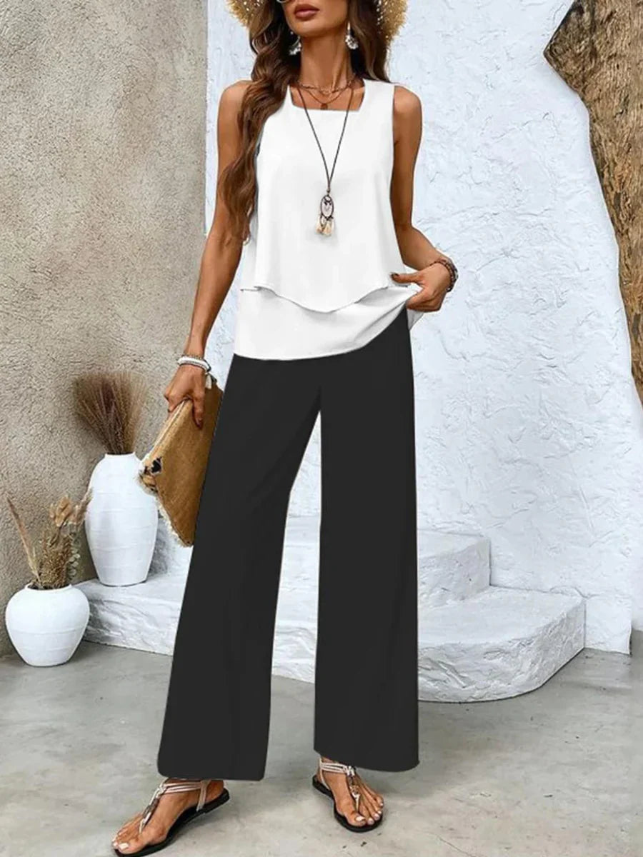 Abigail - Stilvolles Damen Zweiteiler Set
