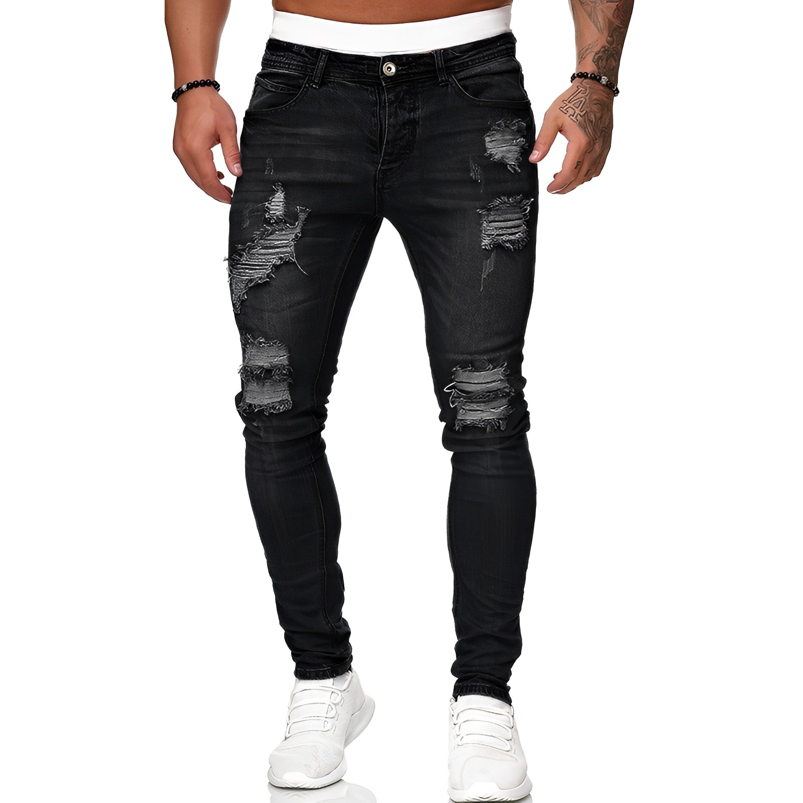 Annie - Herren-Skinny-Jeans mit trendigen Rissen
