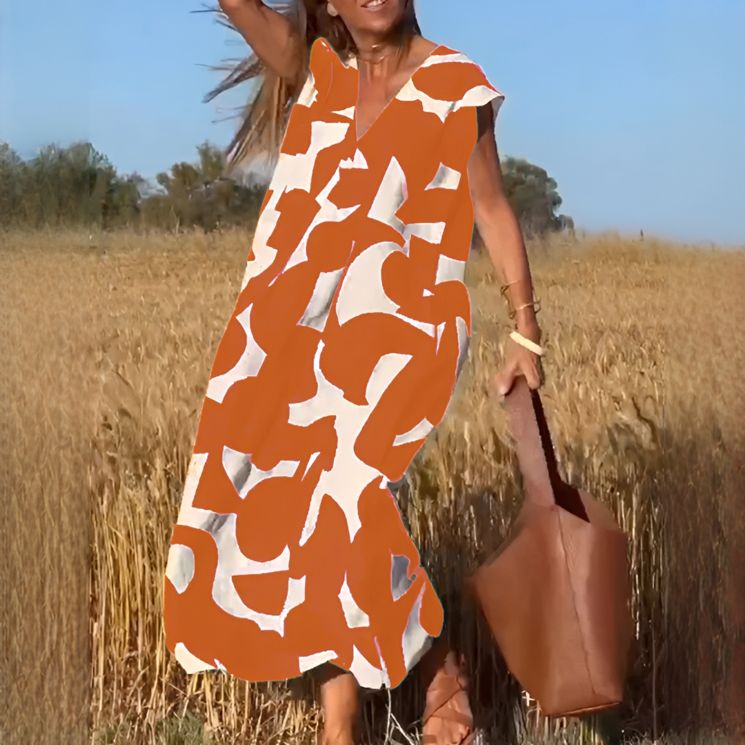 Vicky - Schickes Kleid mit V-Ausschnitt und legerer Passform