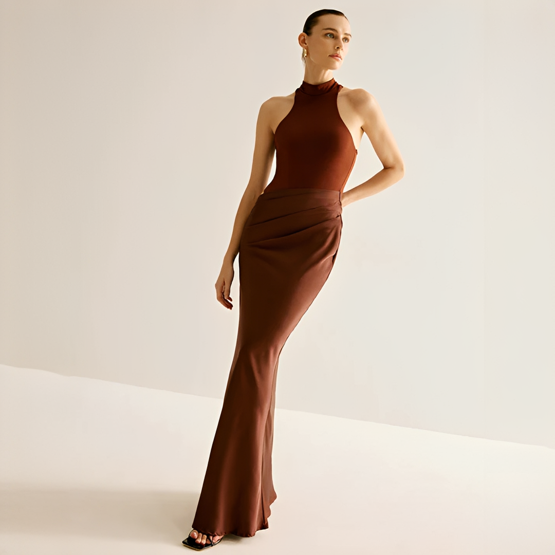 Shyanne - Modisches Schmales Maxikleid