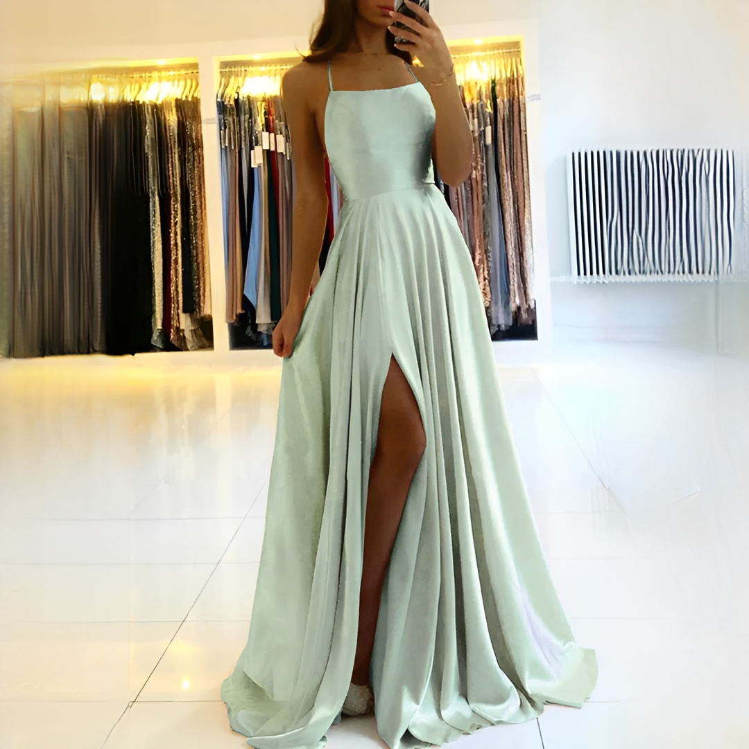 Shamcy - Schickes Maxi-Kleid mit Schlitz
