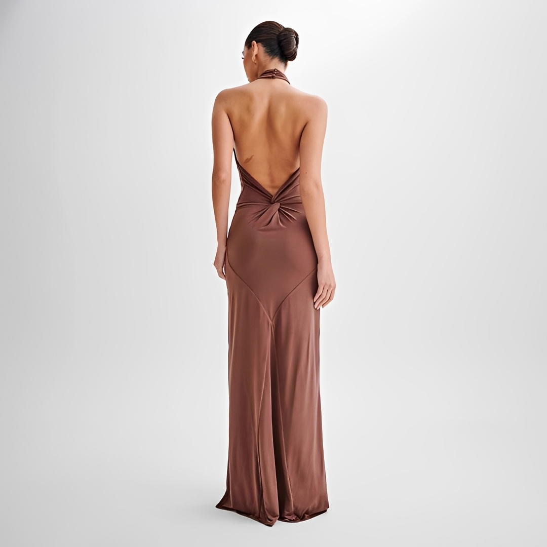 Mabel - Stilvolles rückenfreies Maxikleid