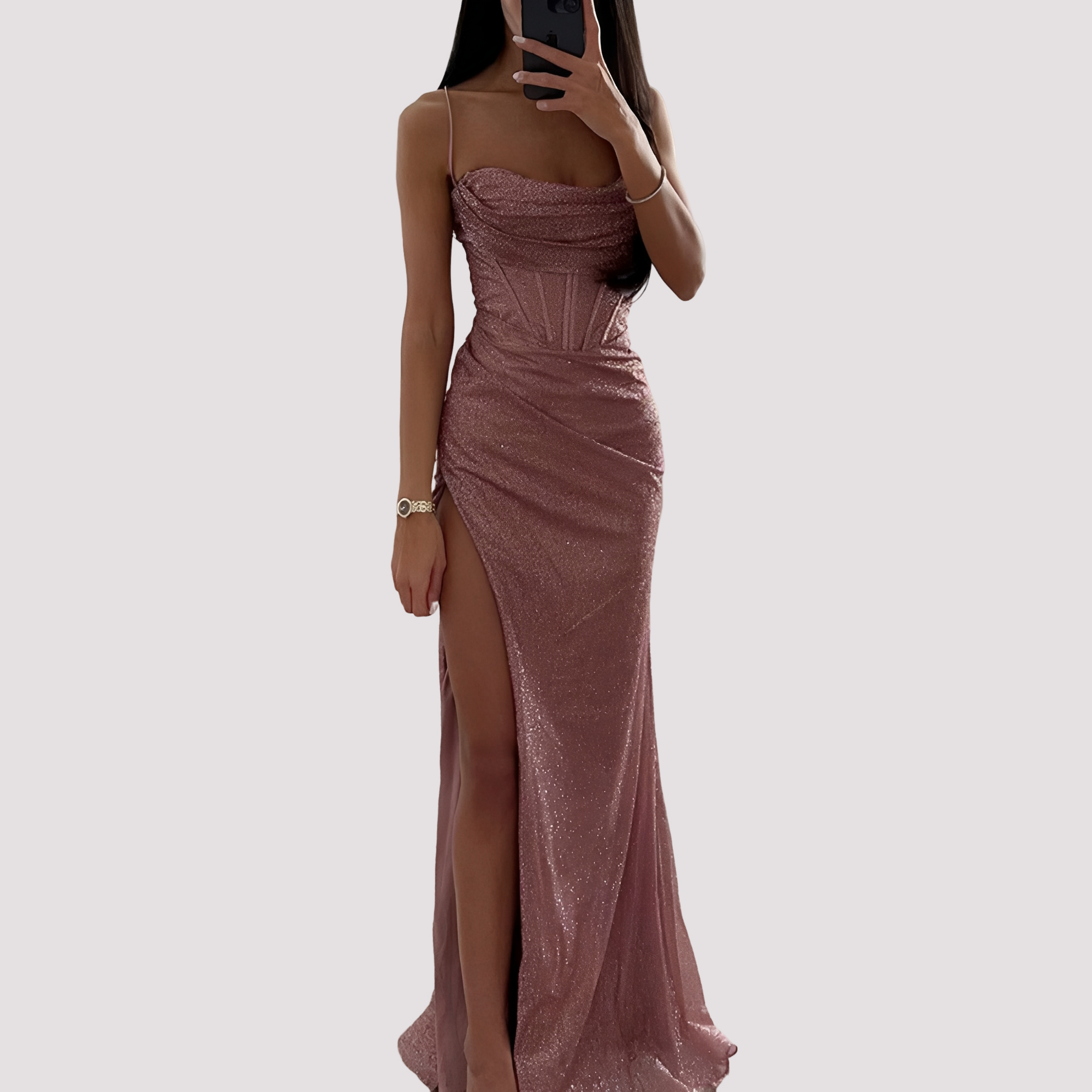 Bonnie - Elegantes Maxikleid mit Schlitz
