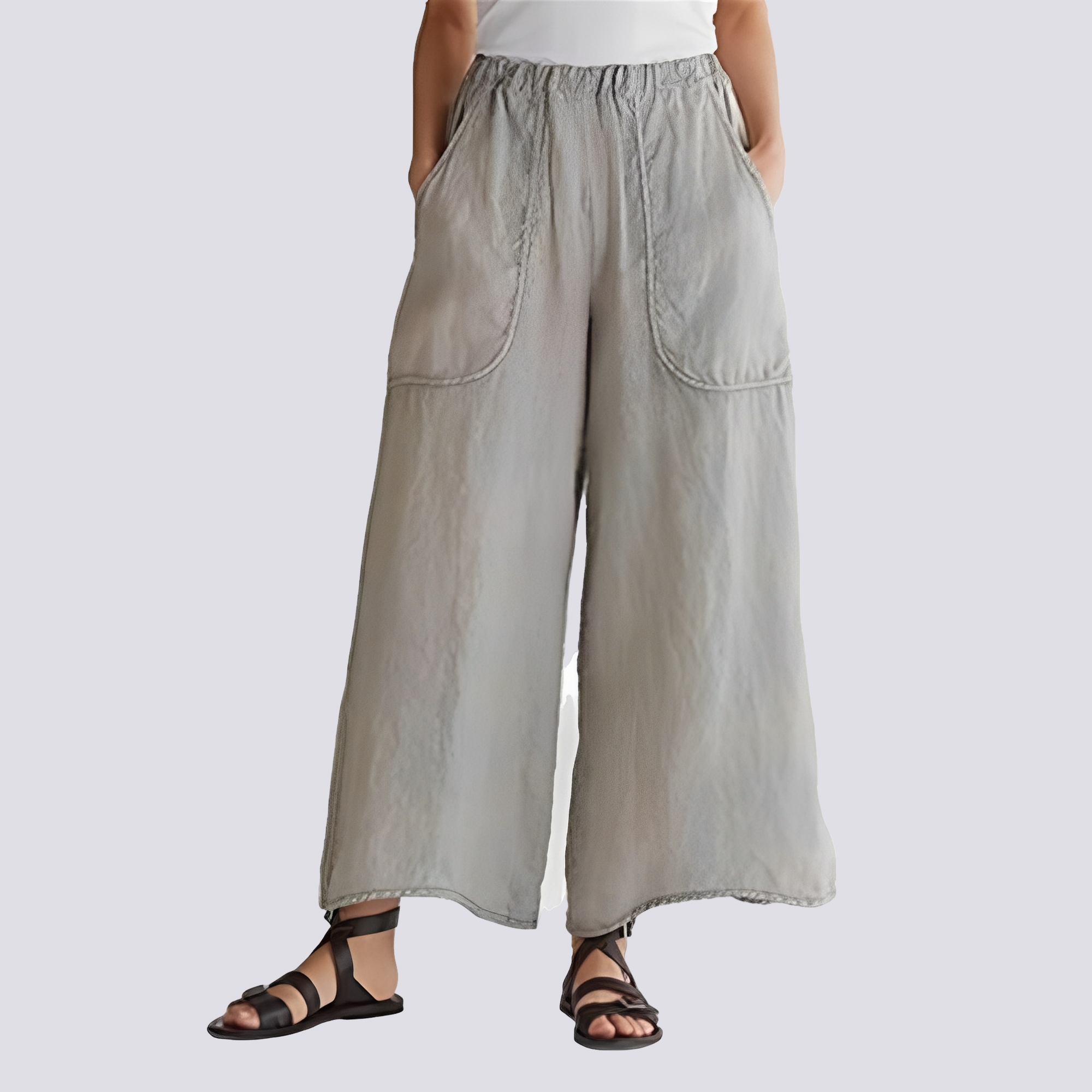 Angela - Komfortable Damenhose mit weitem Bein