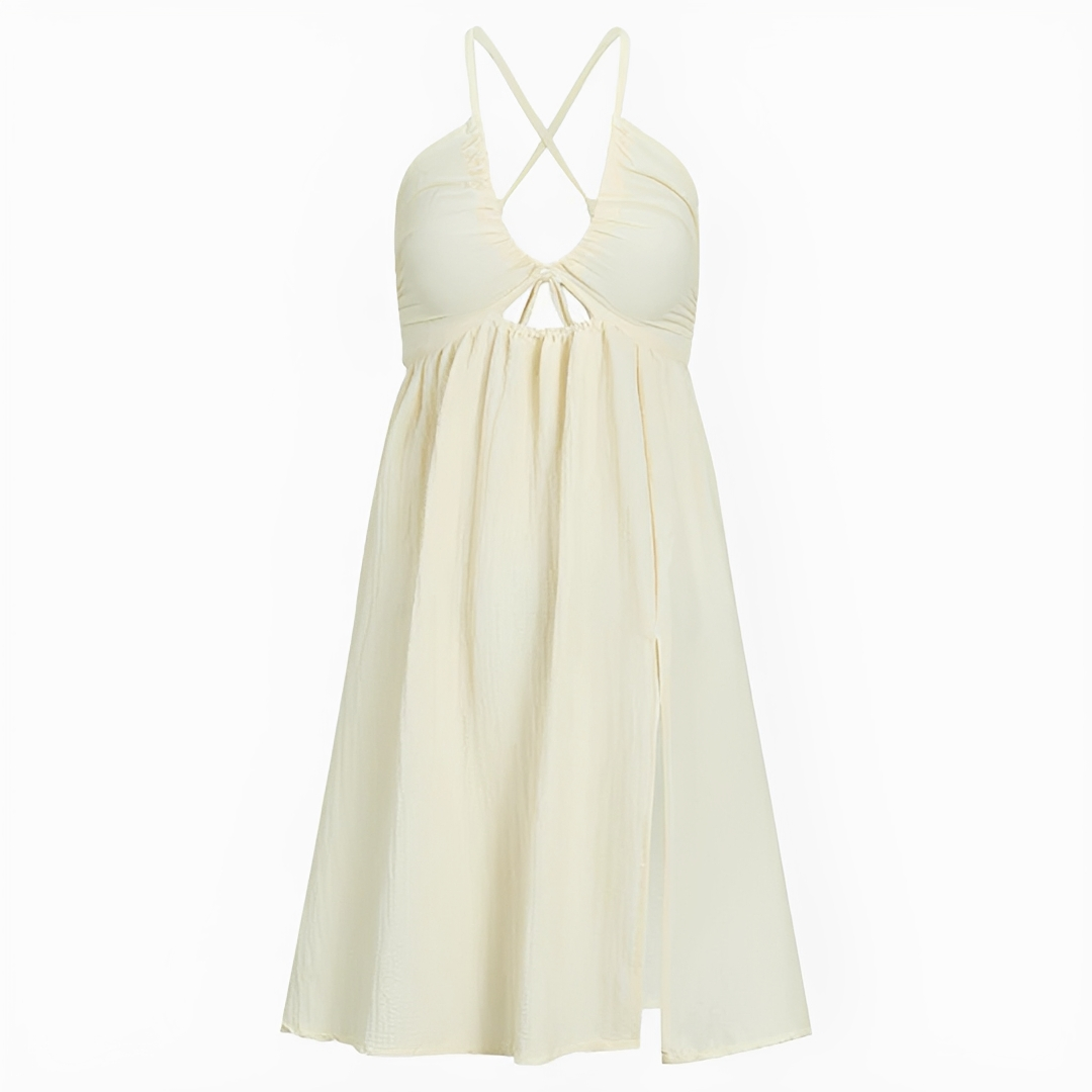 Edna - Elegantes rückenfreies Midikleid