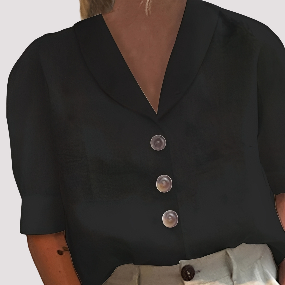 Mariyah - Trendige Bluse mit V-Ausschnitt