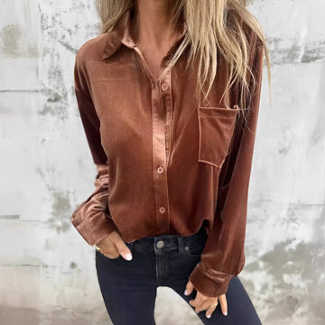 Jessie - Langärmelige Bluse mit Knöpfen